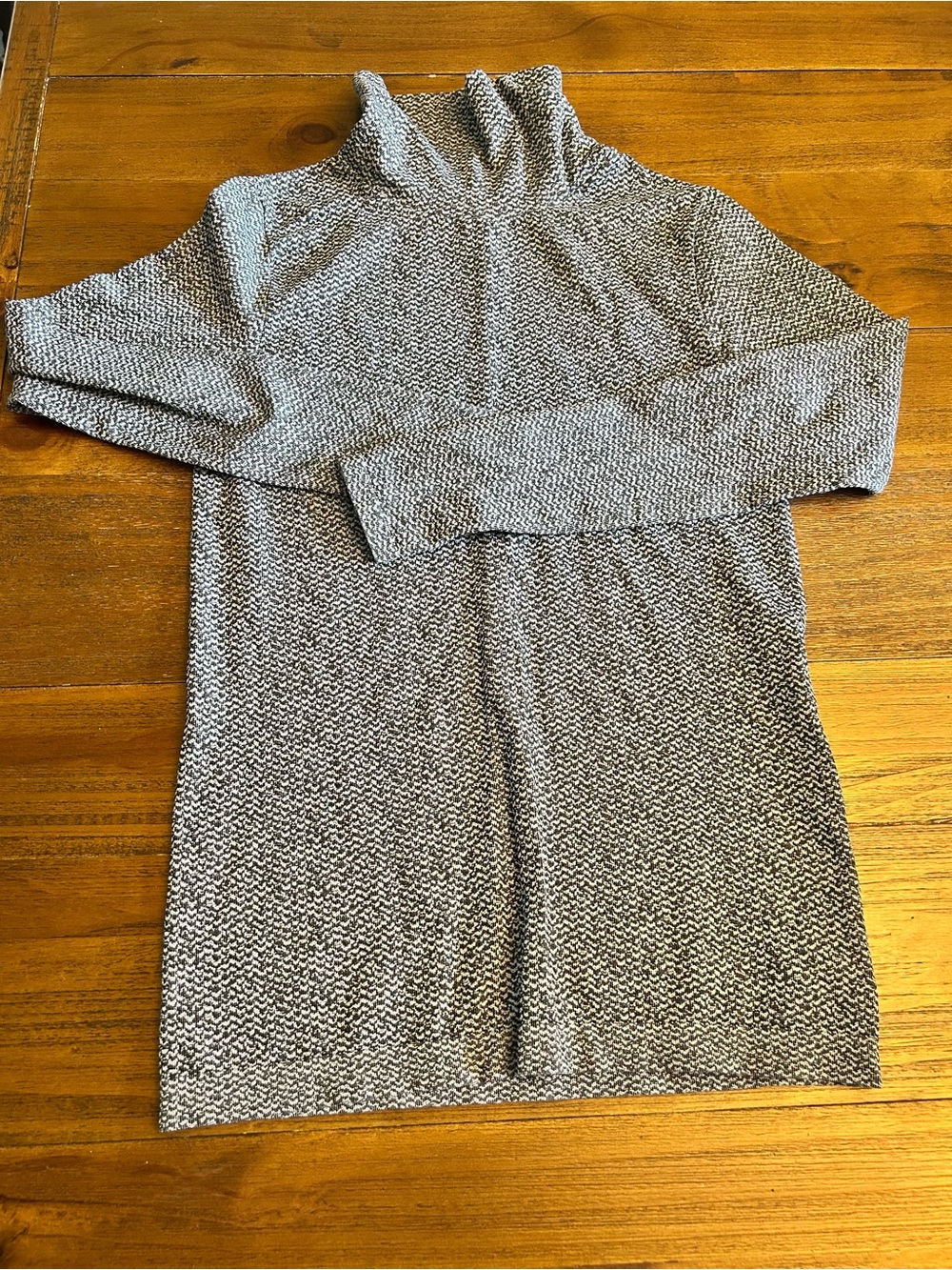 Athleta Delaney Marled Cowl Neck Top – Black & White – Cozy Knit Pullover
